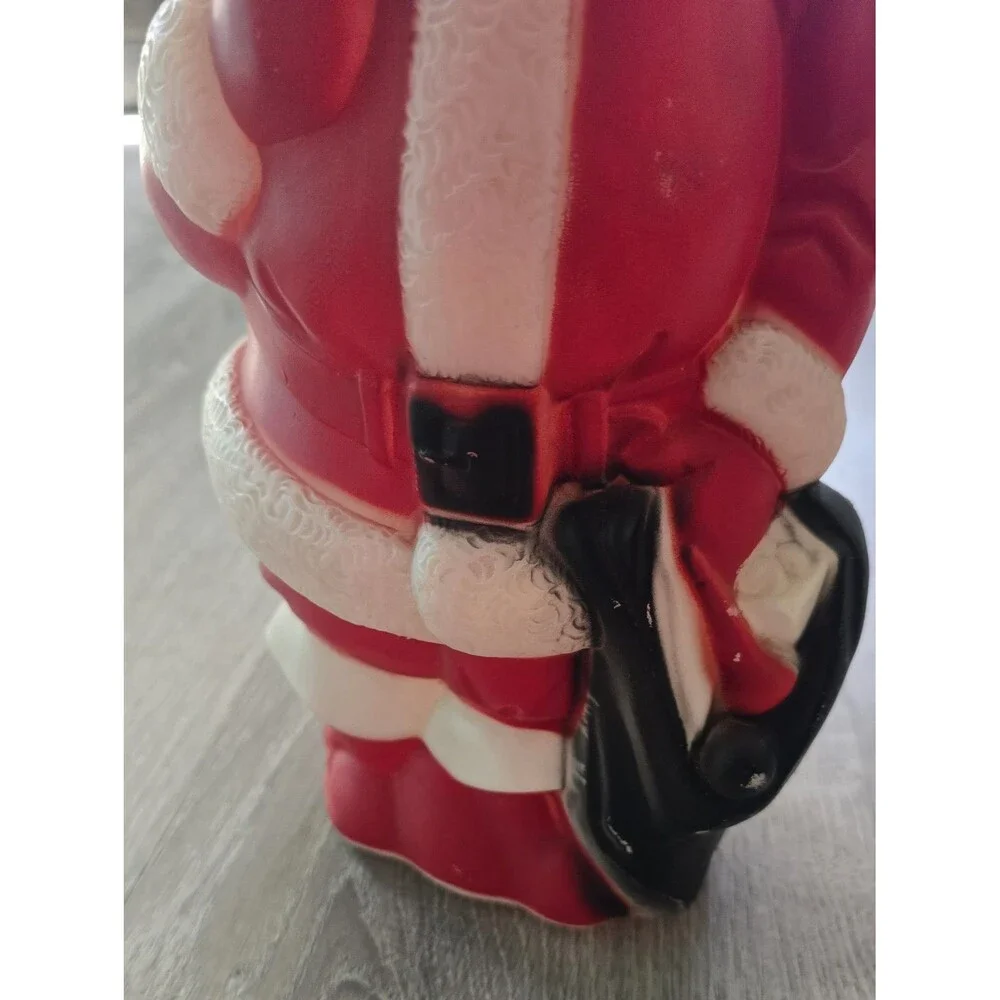 Vintage 1968 Empire Plastic Corp Tabletop Indoor Blow Mold Santa Claus